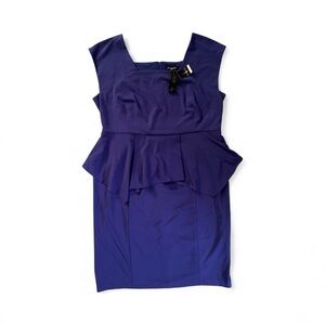 Lane Bryant Royal Blue Peplum Mini Dress | Sz 20